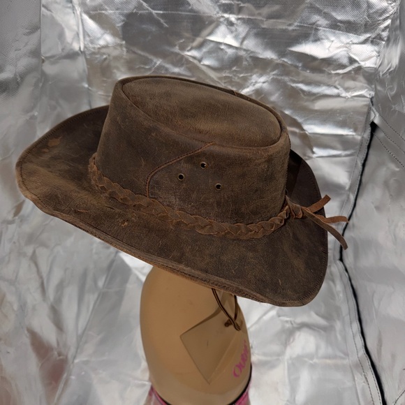KAKADU TRADERS AUSTRALIA Brown Leather Western Hat - Picture 3 of 9